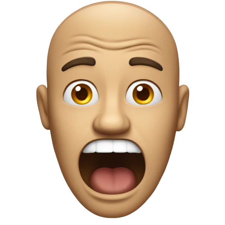 Screaming man emoji