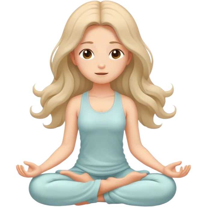 Girl meditating  emoji