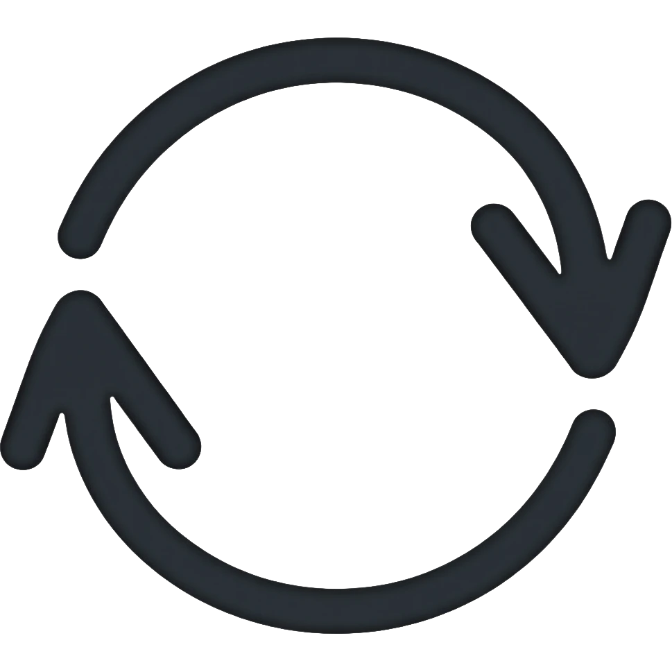 two arrows forming a circular loop pointing in an anticlockwise direction, refresh or rotate symbol emoji