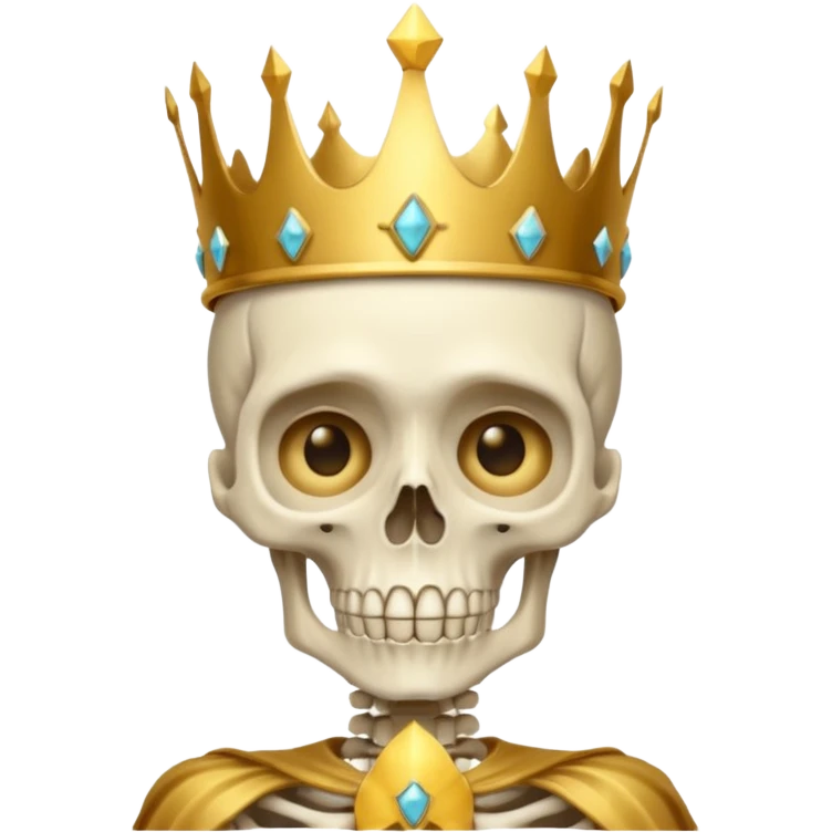 اسکلت تاج دار متعجب emoji