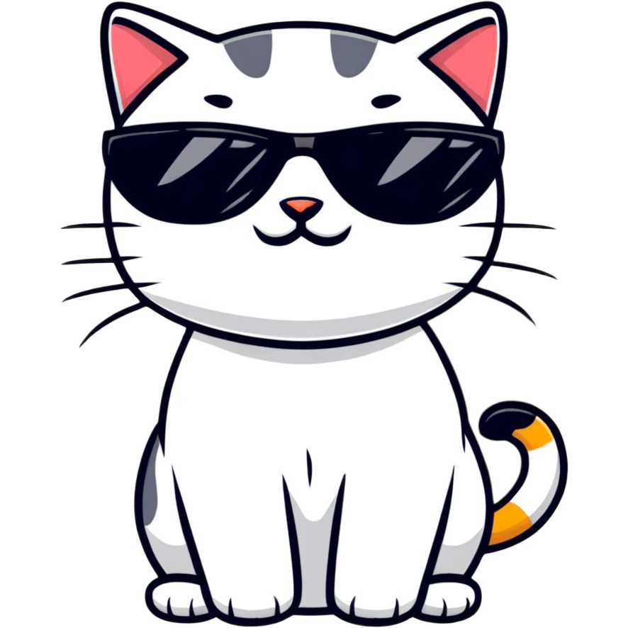 Cat with sunglasses emoji