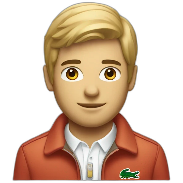 Man wearing lacoste emoji
