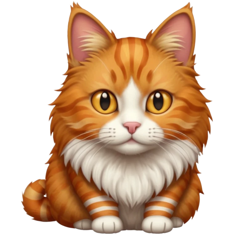 A high-resolution photo-realistic digital illustration of a ginger tabby cat emoji