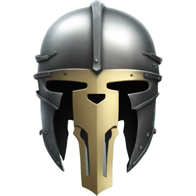 Knight helmet with punisher skull inside emoji