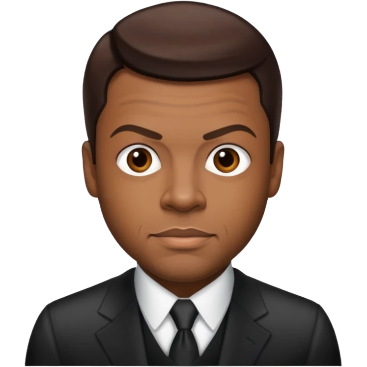 Chris Tucker with dark brown hair emoji