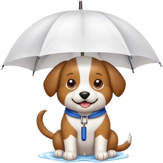 Dog whit a umbrela  emoji