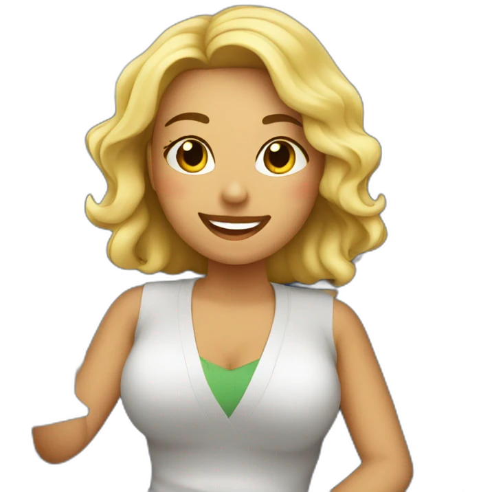 Mujer bonita viajando en un avion emoji