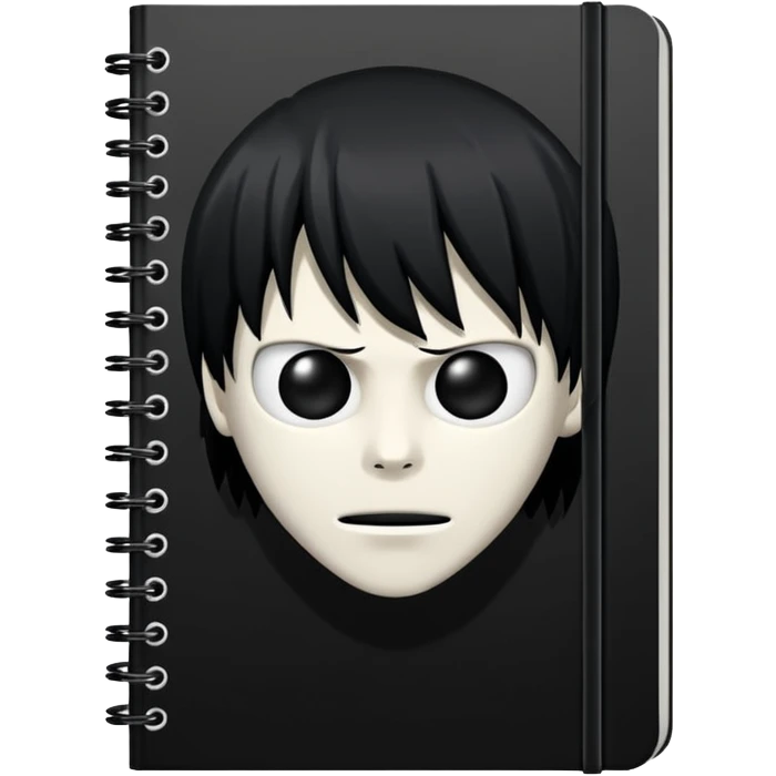 A plain black notebook with deathnote written on it like in the anime  emoji