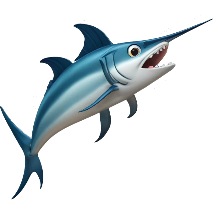 marlin happy with long beak  emoji