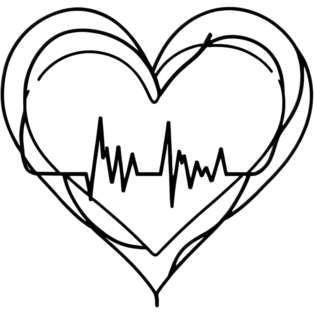 heart with ECG line emoji