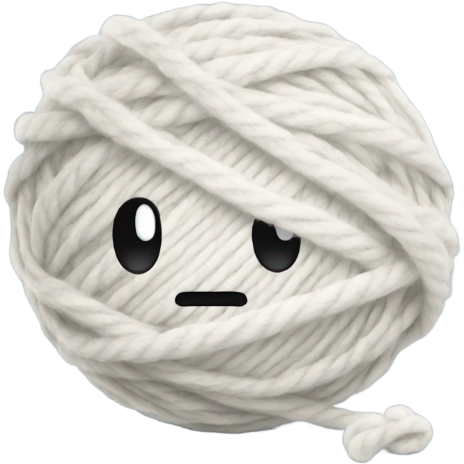 White ball of yarn emoji