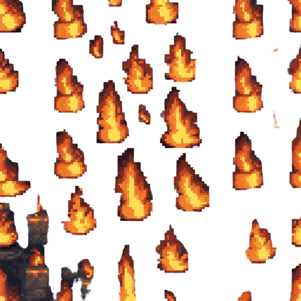 mage of fire with a background of a dark forest emoji