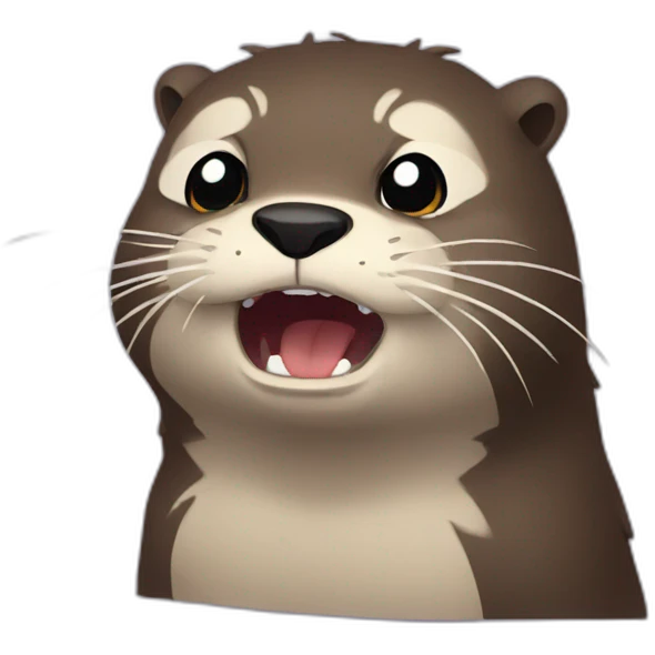 angry anime otter emoji