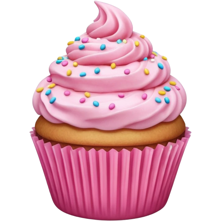 Cupcake with pink icing emoji