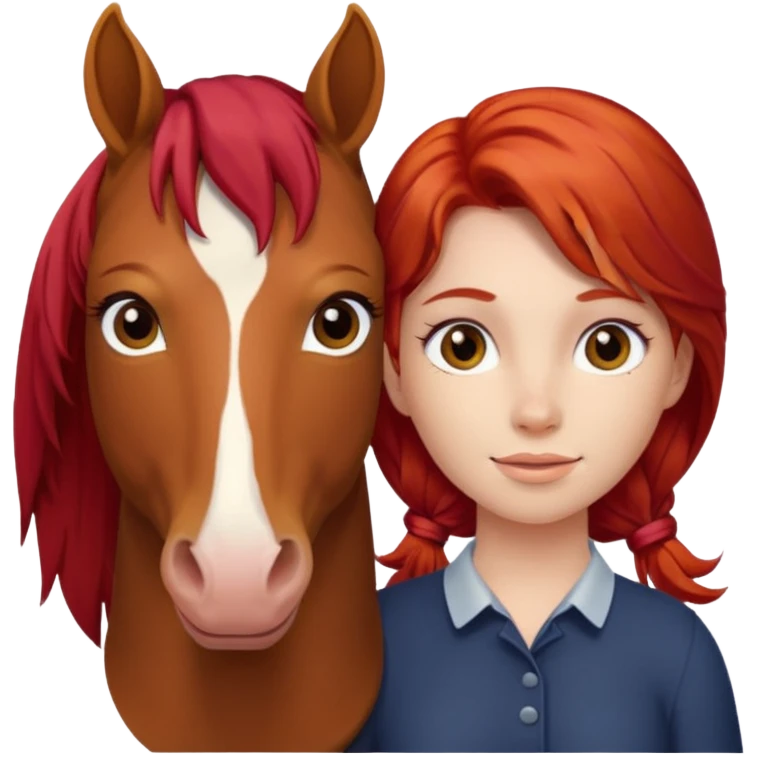 Girl with horse body and have red hair emoji