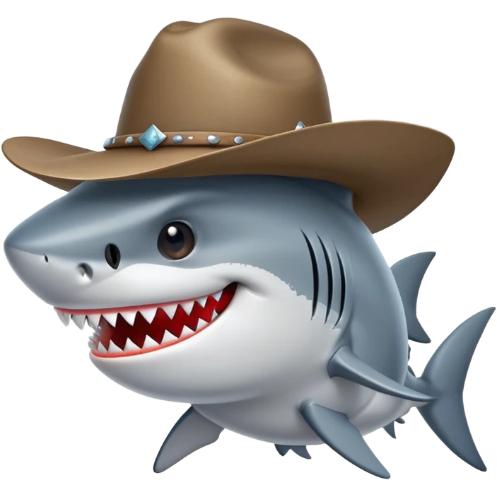shark with cowboy hat emoji