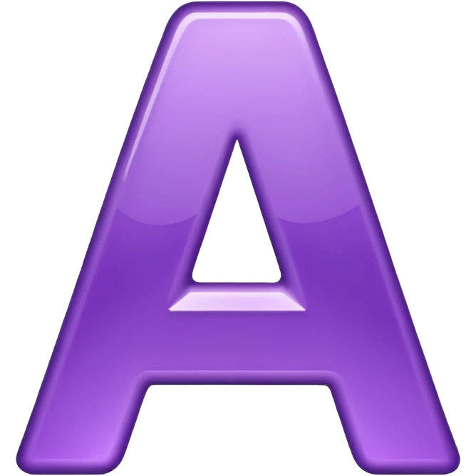 purple capital letter A alphabet emoji