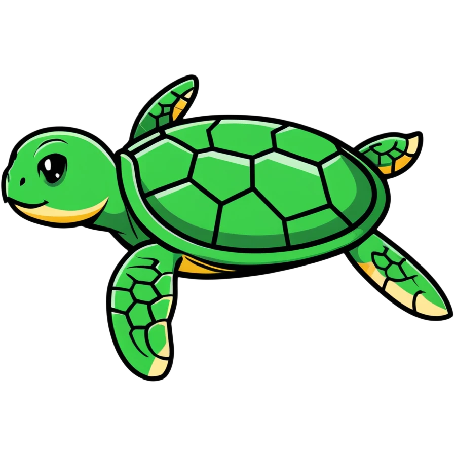 friendly sea turtle emoji