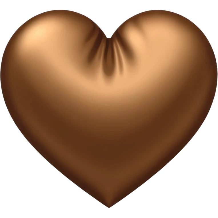Brown satin heart emoji
