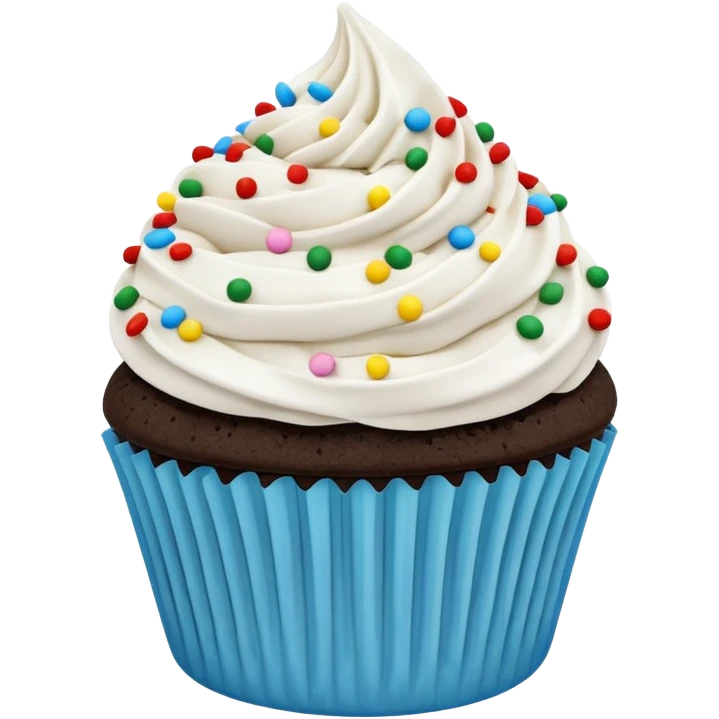 Cookies and cream cupcake emoji