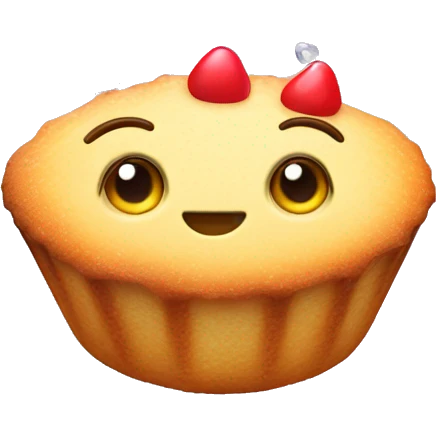 a Madeleine cake with drops of water around it emoji