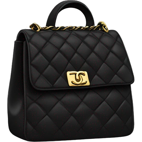 Black Chanel bag  emoji