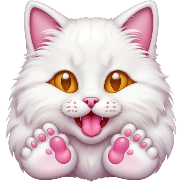 Cat licking paws emoji