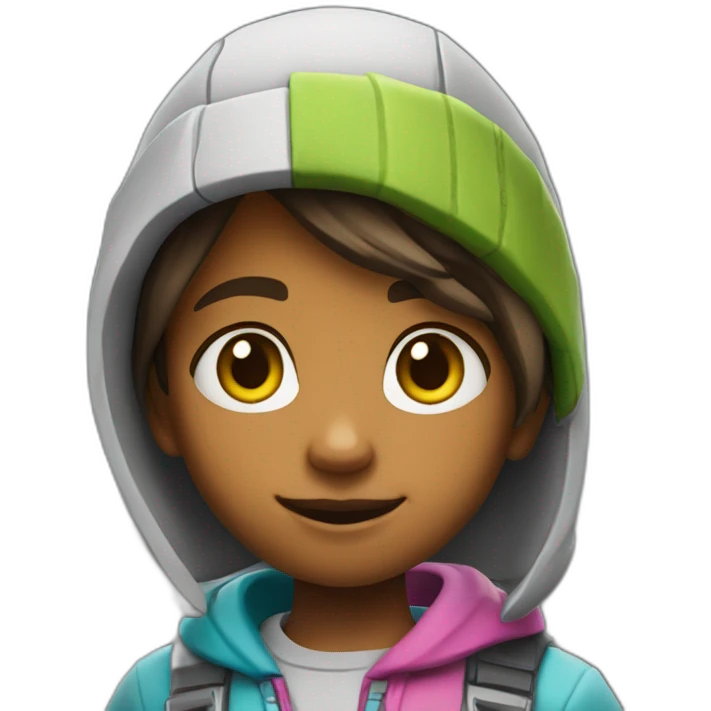 Un enfant qui jouent a fortnite . emoji