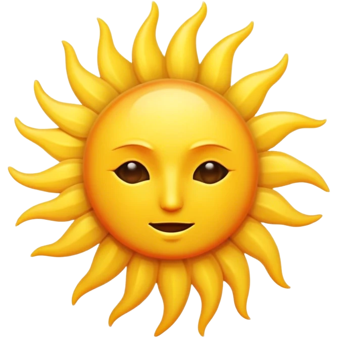 Sun without a face emoji