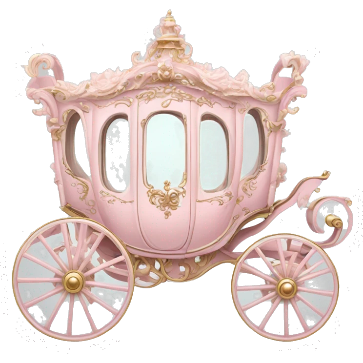 Rococo carriage pale pink emoji