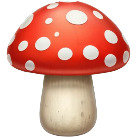 Mushroom with red cap and white spots emoji