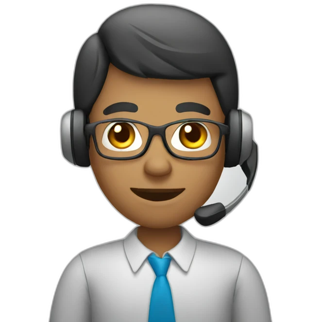 call center representative emoji