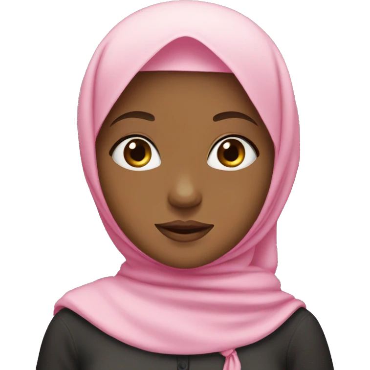  girl in the hijab wearing a pink bow emoji