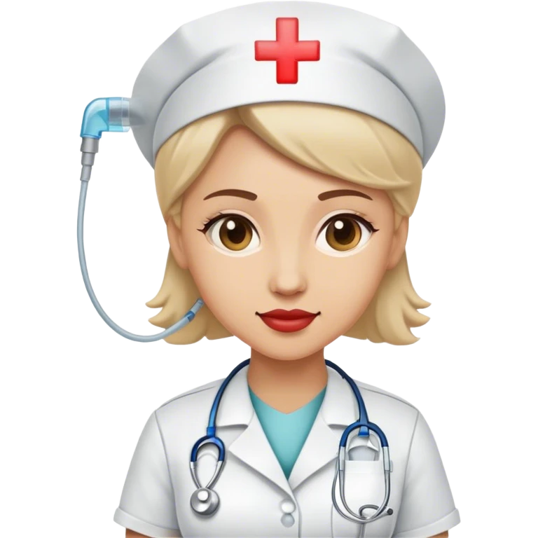 Nurse with an iv emoji