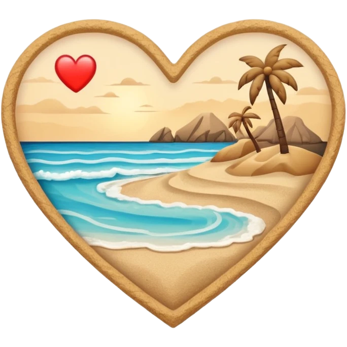 A heart with a beach inside  emoji