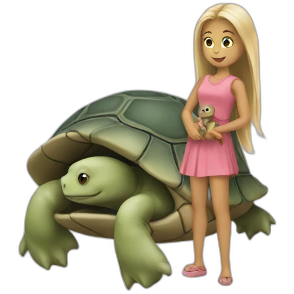 Tutle with an doll emoji
