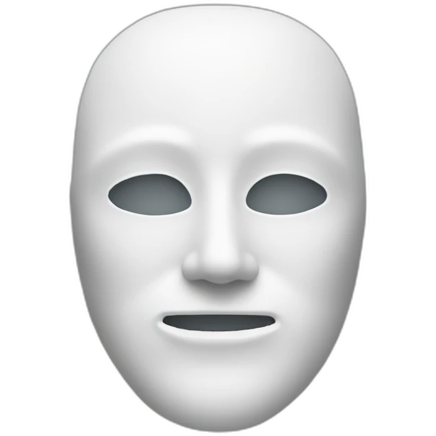 blank white mask emoji