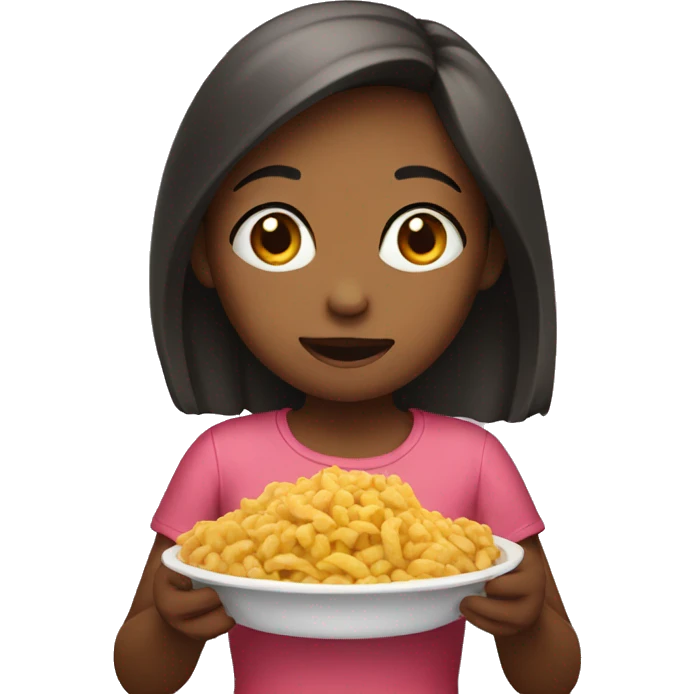 Girl eating food  emoji