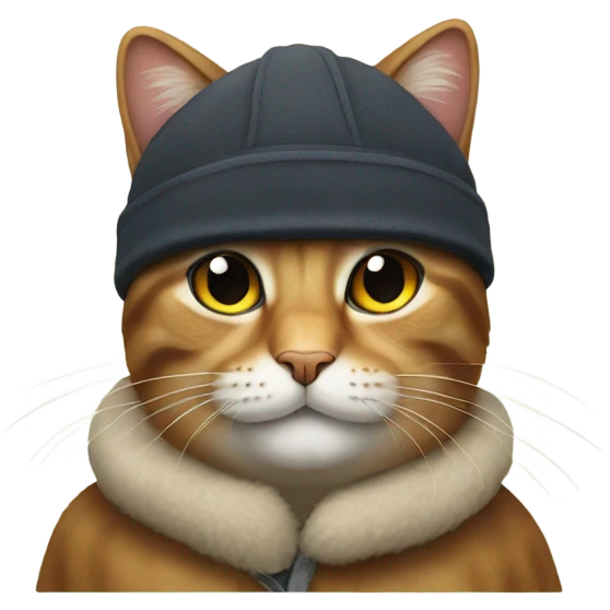 À cat wearing à ouchanka  emoji