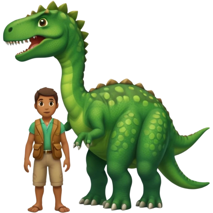 prehistoric man with dinosaur emoji