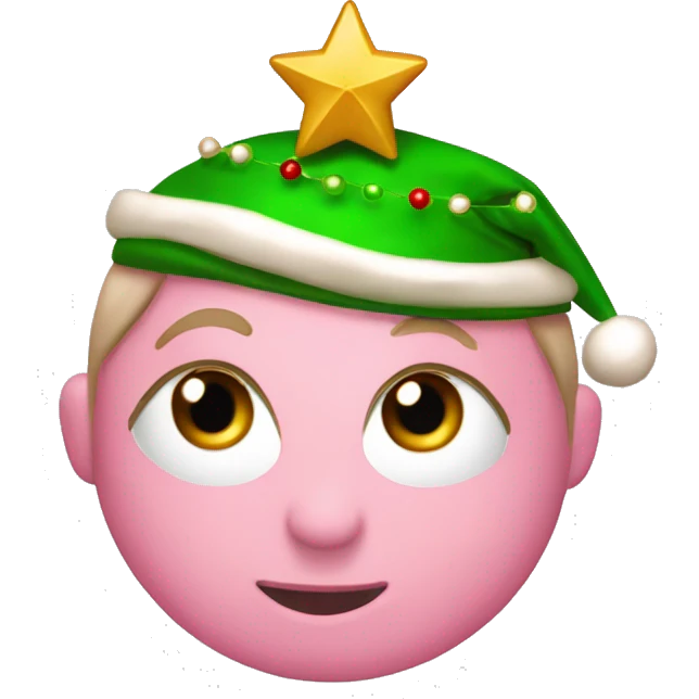Caramelo de navidad rosa emoji