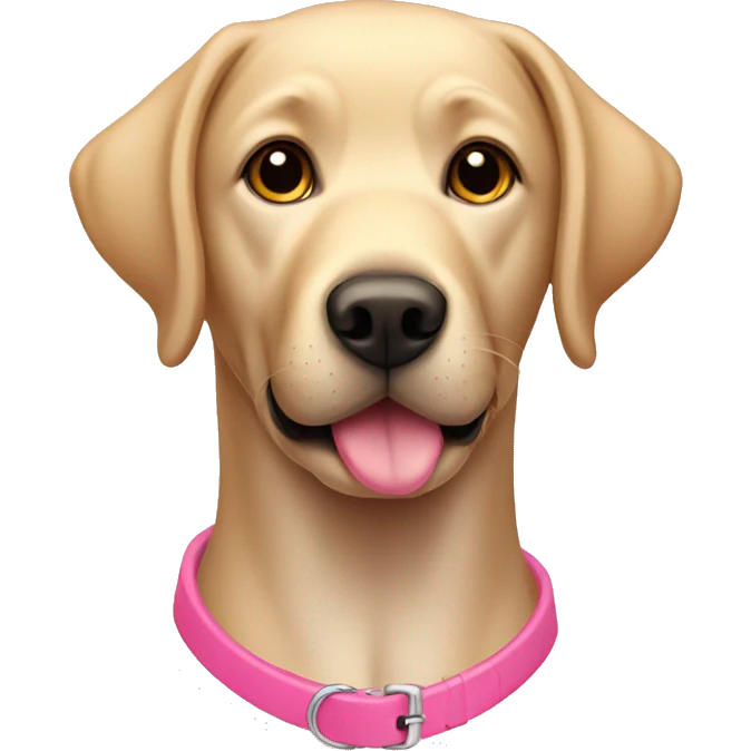 Labrador with pink collar  emoji