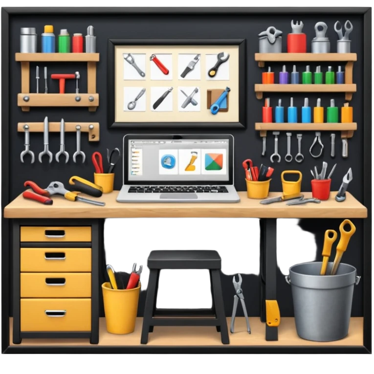 workshop black emoji