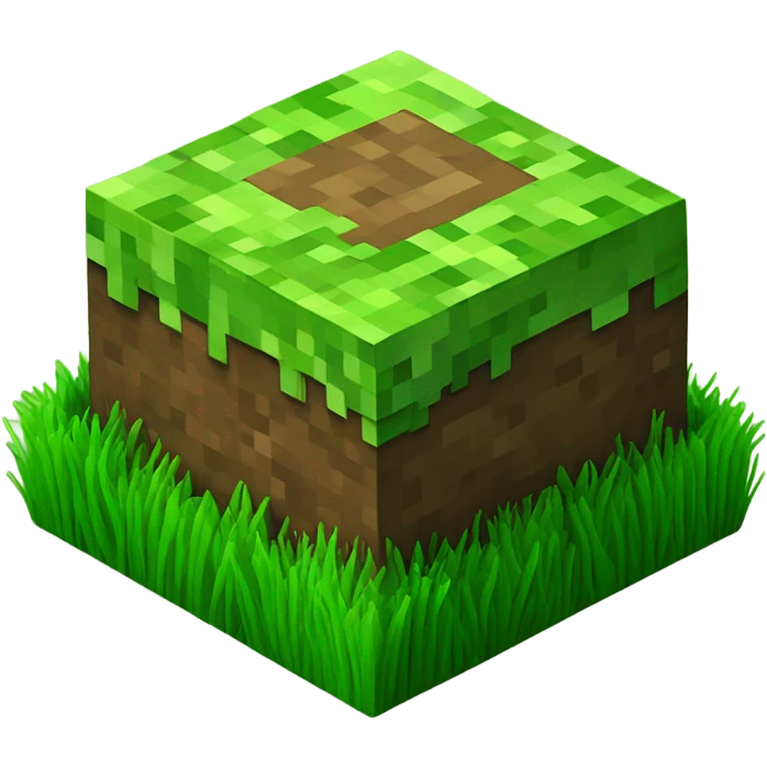 Minecraft grass block ￼ emoji