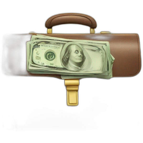 briefcase with money emoji