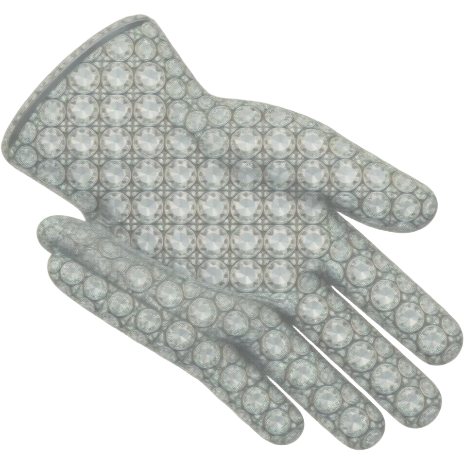 One Swarovski diamond glove emoji