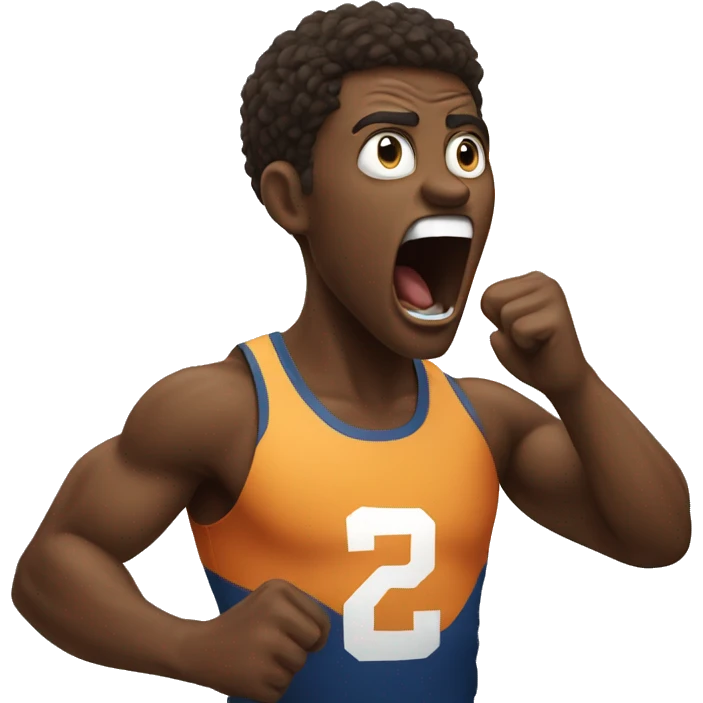 yelling athlete emoji