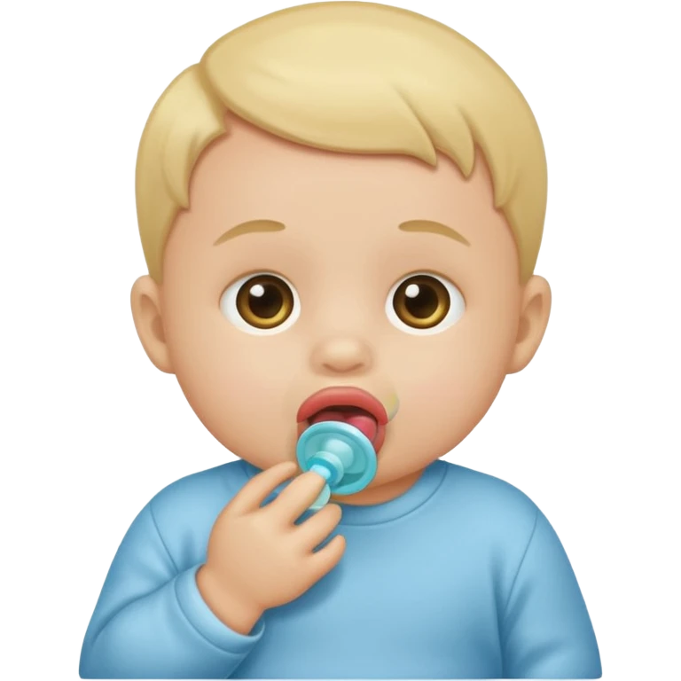 baby sucking on a pacifier emoji