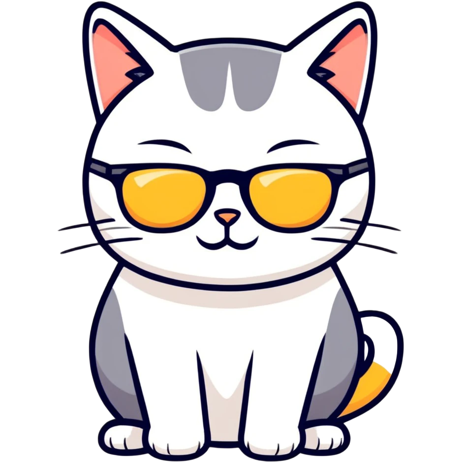 Cat with sunglasses emoji