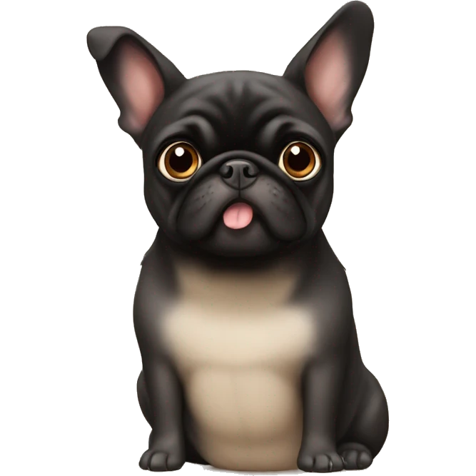 black pug and brown bunny  emoji